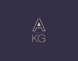 akg carta logo diseño moderno minimalista vector imágenes