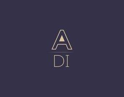 ADI letter logo design modern minimalist vector images