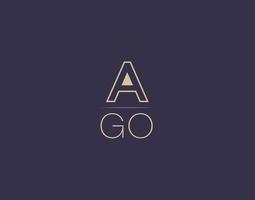 AGO letter logo design modern minimalist vector images