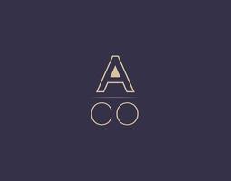 ACO letter logo design modern minimalist vector images