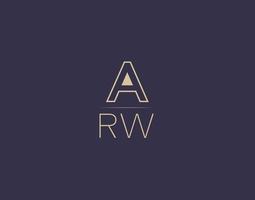 arw letter logo design moderno minimalista vector imágenes