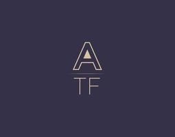 ATF letter logo design modern minimalist vector images