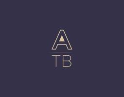 ATB letter logo design modern minimalist vector images