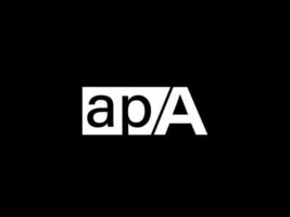 APA Logo and Graphics design vector art, Icons isolated on black background