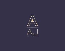 AAJ letter logo design modern minimalist vector images