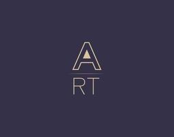 ART letter logo design modern minimalist vector images