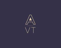 AVT letter logo design modern minimalist vector images