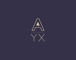 ayx carta logo diseño moderno minimalista vector imágenes
