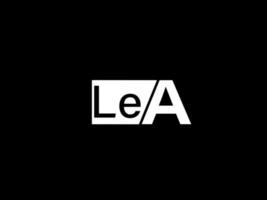 LEA Logo and Graphics design vector art, Icons isolated on black background