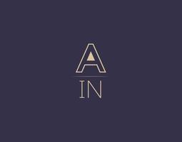 ANI letter logo design modern minimalist vector images