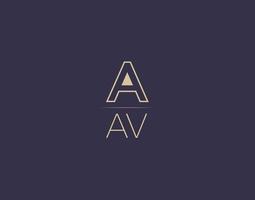 aav carta logotipo diseño moderno minimalista vector imágenes