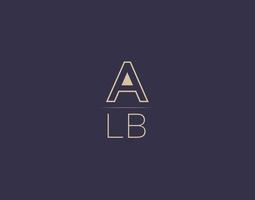 ALB letter logo design modern minimalist vector images