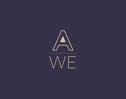 AWE letter logo design modern minimalist vector images