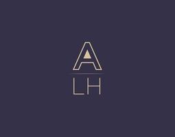 ALH letter logo design modern minimalist vector images