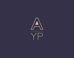 AYP letter logo design modern minimalist vector images