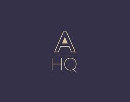 AHQ letter logo design modern minimalist vector images