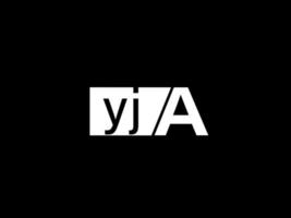 YJA Logo and Graphics design vector art, Icons isolated on black background