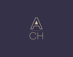 ACH letter logo design modern minimalist vector images