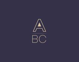 ABC letter logo design modern minimalist vector images