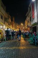 night market street Semawis, Semarang, Central Java, Indonesia. photo
