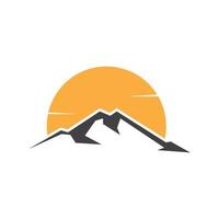 High Mountain icon Logo vector illustration design