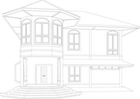 3D illustration of building project vector