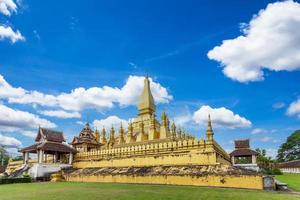Golden Wat Thap Luang in Vientiane, Laos photo