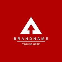 Abstract Triangle Combined with Forward Arrow Silhouette Inside Logo Design. vector