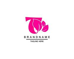 letra inicial t concepto de diseño de logotipo de spa de belleza para spa, moda, salón, plantilla de vector cosmético