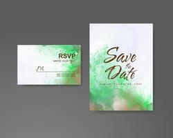 Wedding invitation with abstract watercolor background vector