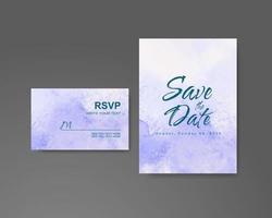 Wedding invitation with abstract watercolor background vector