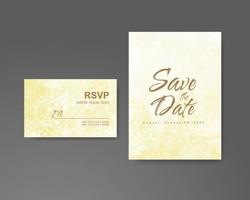 Wedding invitation with abstract watercolor background vector