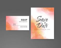 Wedding invitation with abstract watercolor background vector