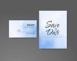 Wedding invitation with abstract watercolor background vector