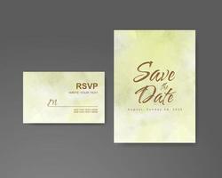 Wedding invitation with abstract watercolor background vector