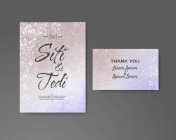 Wedding invitation with abstract watercolor background vector