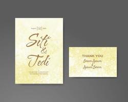 Wedding invitation with abstract watercolor background vector