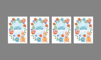 easter day social media stories vector flat design