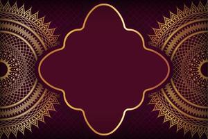 Islamic luxury background with golden mandala ornament, vector eps format