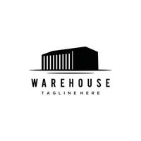 Warehouse minimalist logo design vector template illustration