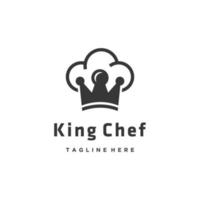 Food king, hat and crown royal restaurant logo design inspiration vector