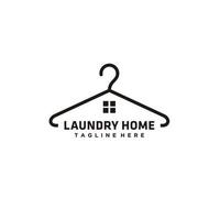 Creative fashion, laundry home logo design vector