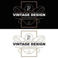 diseño retro vintage, logotipo de adorno vectorial minimalista de lujo, con estilo mandala y batik, ilustración de marca de producto, invitación, banner, moda vector