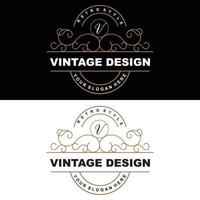 diseño retro vintage, logotipo de adorno vectorial minimalista de lujo, con estilo mandala y batik, ilustración de marca de producto, invitación, banner, moda vector