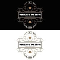 diseño retro vintage, logotipo de adorno vectorial minimalista de lujo, con estilo mandala y batik, ilustración de marca de producto, invitación, banner, moda vector