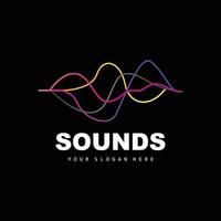 Sound Wave Logo, Equalizer Design, Music Wave Vibration, Simple Vector Icon With Line Style