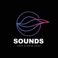 Sound Wave Logo, Equalizer Design, Music Wave Vibration, Simple Vector Icon With Line Style