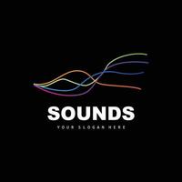 Sound Wave Logo, Equalizer Design, Music Wave Vibration, Simple Vector Icon With Line Style