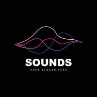 Sound Wave Logo, Equalizer Design, Music Wave Vibration, Simple Vector Icon With Line Style