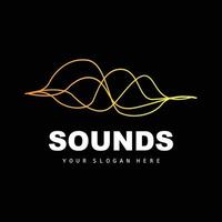 Sound Wave Logo, Equalizer Design, Music Wave Vibration, Simple Vector Icon With Line Style